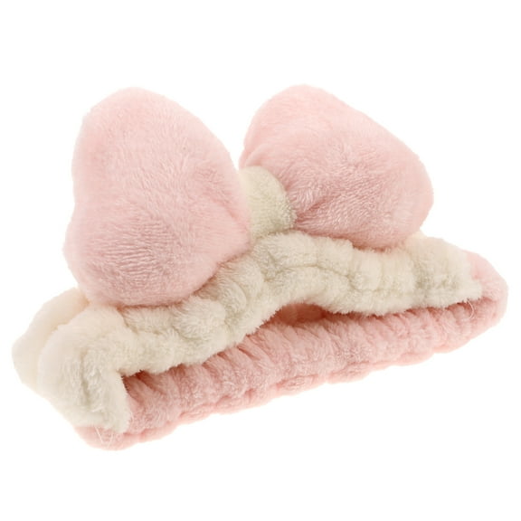 GAXIRE Bowtie Makeup Headband for Skincare 3D Design Pink 1 Pcs