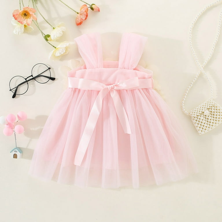 strapless open back dress Satin Girl Princess Dress Toddler Kids 1st Birthday Party Gown D150 – Jill  Wish