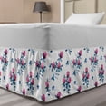thumbnail image 1 of Floral Bed Skirt, Cheery Spring Tones in Watercolor Style of Flowers Print on Plain Background, Elastic Bedskirt Dust Ruffle Wrap Around for Bedding Decor, 4 Sizes, Multicolor, by Ambesonne, 1 of 2