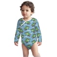 thumbnail image 2 of Xecao Crocodile Riding Skateboard Print Baby unisex-baby Cotton Long-sleeve Bodysuits-12 Months, 2 of 6