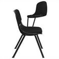 thumbnail image 4 of Bowery Hill Padded Ergonomic Shell Stacking Folding Chair in Black, 4 of 4