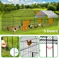 thumbnail image 7 of 126" x 42" x 44" Metal Chicken Coop Playpen w/ Upgraded Cover, DOMIPET Rabbit Duck Backyard Farm Large Cat Cage, 7 of 7