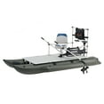 thumbnail image 1 of AQUOS 12.5ft Inflatable Pontoon Boat with Haswing 24V 110LBS Transom Trolling Motor, 1 of 10