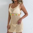 thumbnail image 4 of Riecok Swim Cover Up for Women Sleeveless Crochet Lightweight Swimsuit Cover Ups Summer Vacation Outfits, 4 of 7