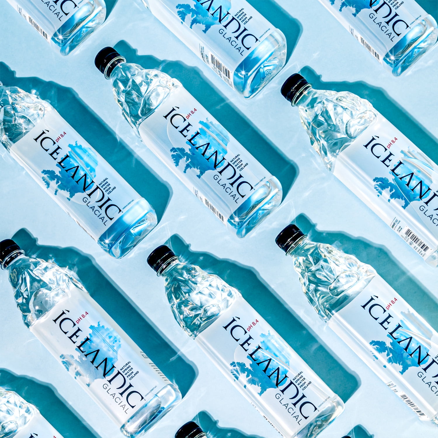 (2 pack) Icelandic Glacial Natural Alkaline Spring Water, 1 Liter, Single Plastic Bottle