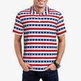 thumbnail image 1 of Fotbe American Patriotic Stars And Stripes Camiseta Polo de Golf para Hombre con Estampado – Camisa Deportiva Transpirable con Cuello Abotonado-4X-Large, 1 of 6