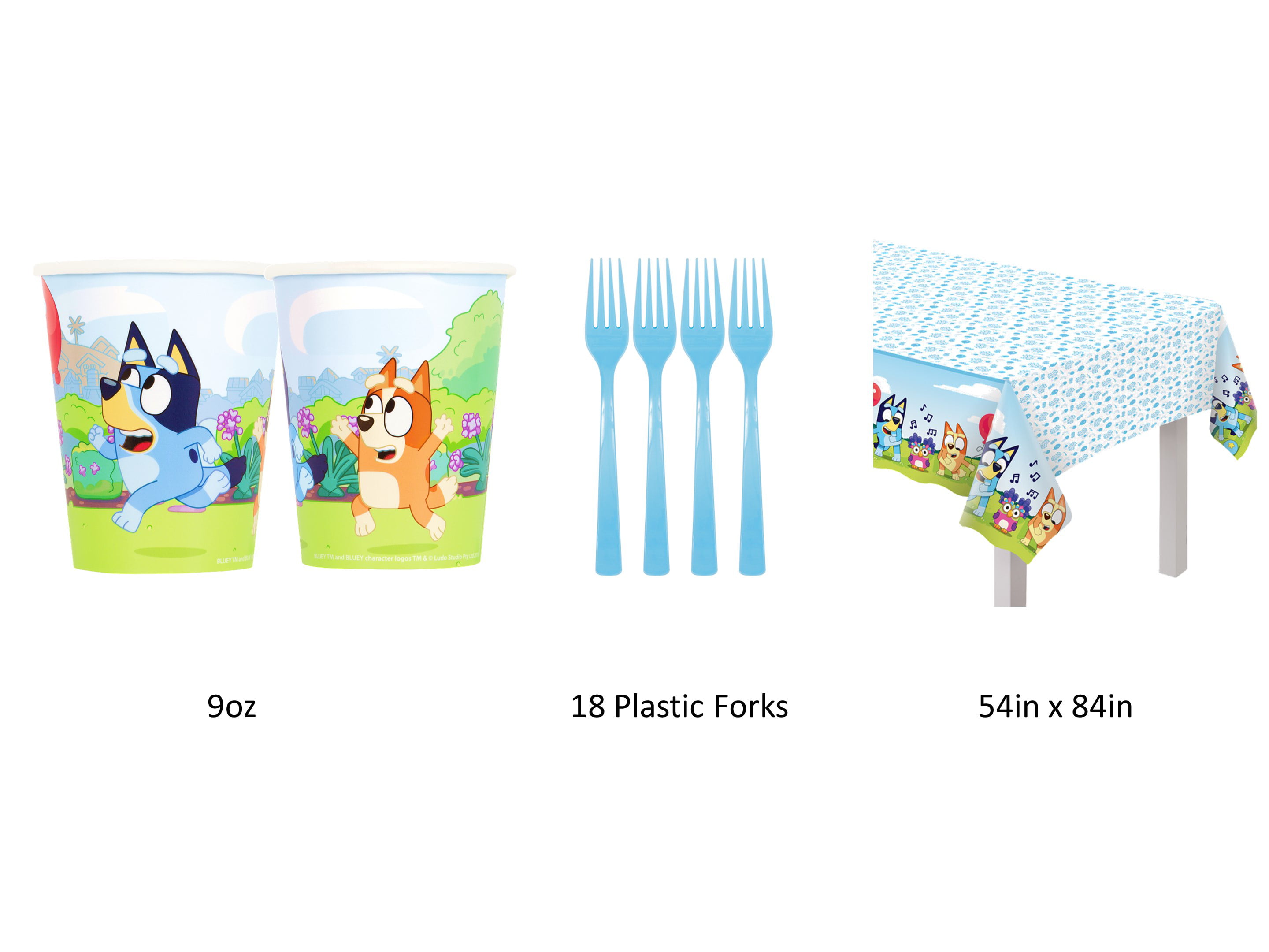 BLUEY Themed Party Supplies for All Parties Cups, Plates and More