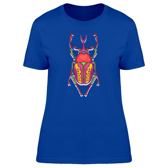 Illustration Of Colorful Scarab Tee Women's -Image by Shutterstock