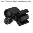 thumbnail image 3 of Microphone Holder O.D 32mm - 60mm Plastic Interface Mic Holder Clip with 1/4 Plastic Adapter Black 2 Pcs, 3 of 5
