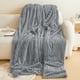 thumbnail image 5 of Manta de fleece delgada para verano, Gris, 5 of 6