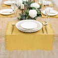 thumbnail image 5 of Holzlrgus Handmade Cloth Napkins Bulk 18"x18" Cotton Linen Dinner Napkins Rustic Cheesecloth Table Napkins for Wedding Party Baby Shower Set of 4 Yellow, 5 of 5