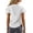 White, variant on LiuXxxx Women's Lightweight Breathable Slim Fit Athletic Short Sleeve Yoga Running Top Light Green L