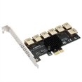 thumbnail image 4 of PCI-E 1x 1 a 7 Riser Card Adapter Multiplicador PCI-Express USB 3.0 Converter, 4 of 9