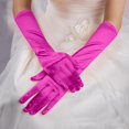 thumbnail image 4 of AWZXDE Elbow Length Satin Dance Gloves for Women 1920s Opera Bridal Style Long Finger Gloves for Events and Formal Occasions Hot Pink,One Size, 4 of 5