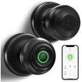 thumbnail image 1 of GeekTale Smart Fingerprint Door Lock Fingerprint Doorknob Entry Door Lock, Fingerprint Unlocking, Mobile App Unlocking, Key Unlocking for Home Hotel Office Apartment Bedroom Black, 1 of 10