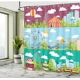 thumbnail image 4 of Ambesonne Colorful Shower Curtain, Carousels Slide Swings, 69"Wx84"L, Multicolor, 4 of 4