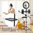 thumbnail image 2 of CHL-Microphone Stand Rack Tray Holder Sound Card Tray, Universal Mic Microphone Stand Tray, Clamp On Utility Shelf for Stag, for Live Broadcast, Live Streaming, Karaoke, Recording, 2 of 4