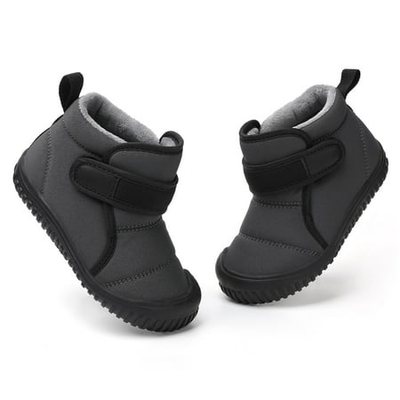 

JIKNTTR Kids Rain Boots Waterproof Shoes Children Shoes Flat Soled Velvet Warm Short Boots Fashionable Outdoor Warm Boots Outdoor Ankle Shoes