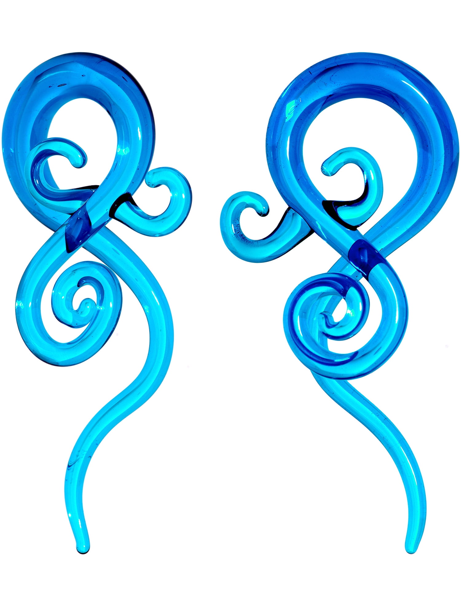 Body Candy Ear Gauges Stretching Kit Hangers for Stretched Ears Blue