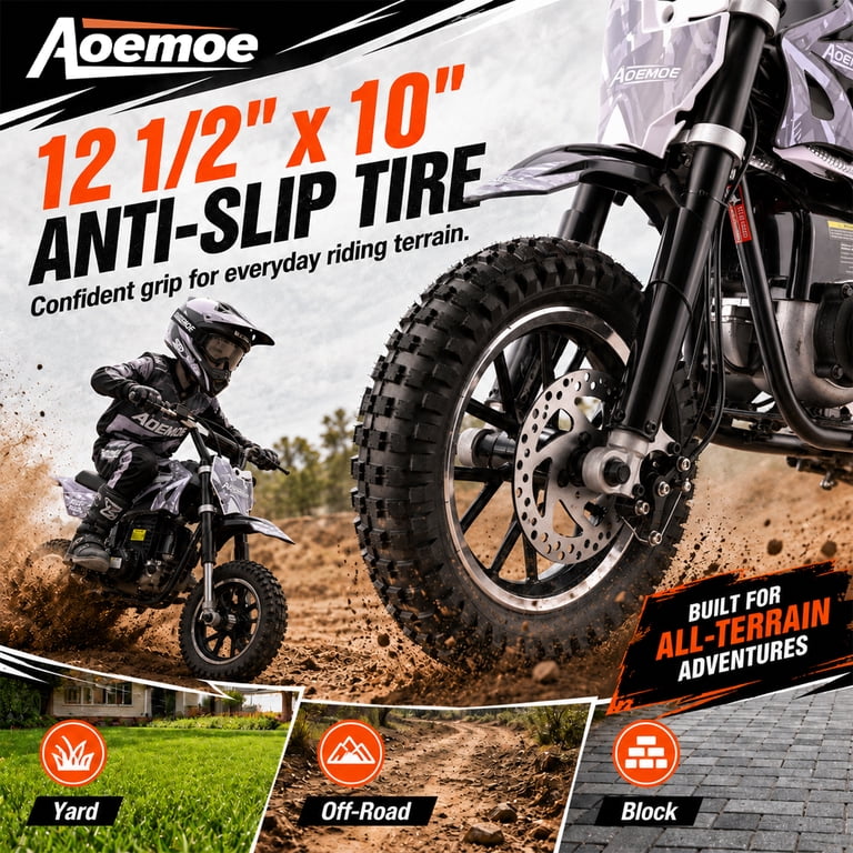 Aoemoe 49cc Kids Dirt Bike, Gasoline Powered 2-Stroke Mini