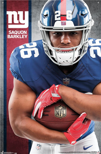 Saquon Barkley Salute Giants Poster Canvas Frame Kids Wall 