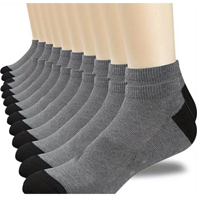 10 pares de medias deportivas de algodón transpirables para hombre, calcetines de fibra de bambú para otoño e invierno, desodorante con absorción de sudor, calcetines de negocios