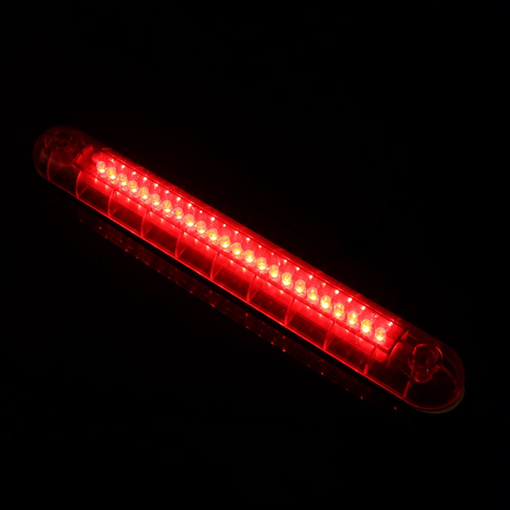 Mgaxyff Third 3RD Brake Light, Car LED Brake Light,Universal Red 24 LED Car High Mount Third 3RD Brake Stop Tail Light Lamp 12V