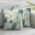 thumbnail image 3 of Nawypu Throw Pillow Cover Texture Twig Jasmine Flowers Leaves Watercolor Flower Green Object Design Summer Paper Home Decor Pillowcase Square Cushion Cover for Sofa Couch Bed Garden Office, 3 of 5