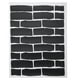 thumbnail image 1 of Etiqueta de Pared Jadeshay 4 Piezas PVC Patrón de Ladrillo Negro, 1 of 8