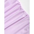 thumbnail image 3 of Lilac Purple Halter One-Shoulder Ruched Waist Tiered Mini Dress For Women Spring Summer, 3 of 5