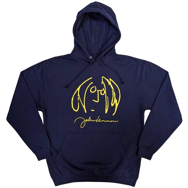John Lennon - Sudadera Autorretrato para Adultos Unisex (Azul Marino)