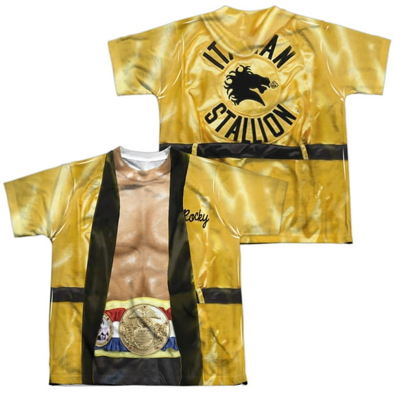 Rocky - Yellow Robe (Front/Back Print) - Youth Short Sleeve Shirt - Large