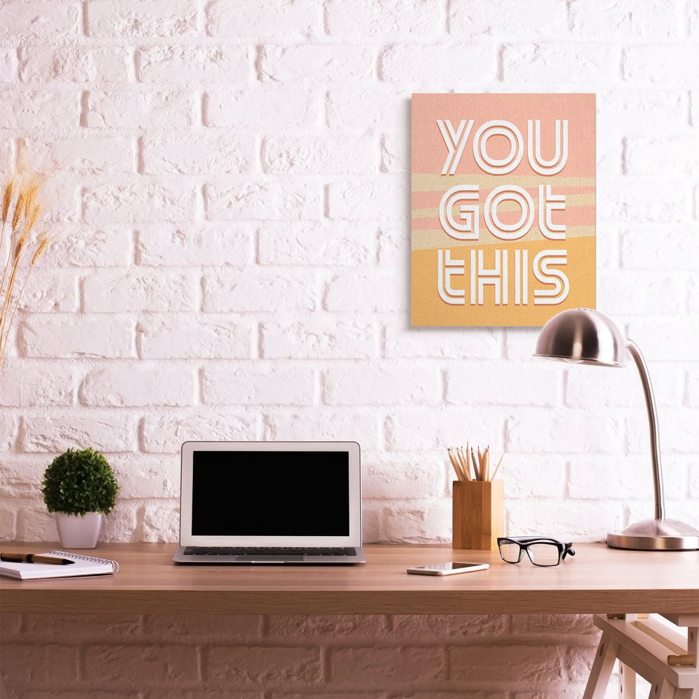 Stupell Industries You Got This Quote Motivational Confidence Phrase Canvas Wall Art Design by Kim Allen, 24" x 30"