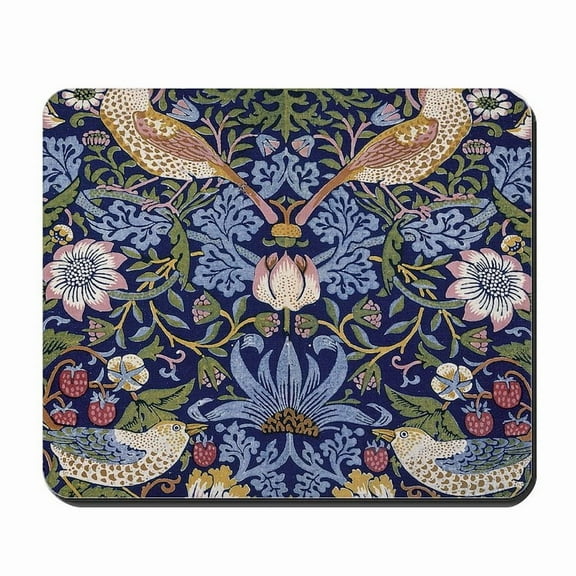 CafePress - William Morris Strawberry Thief Mousepad - Non-slip Rubber Mousepad, Gaming Mouse Pad