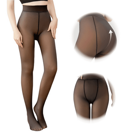 

Fake Translucent Warm Pantyhose Women Lined Pantyhose Thermal Winter Tights
