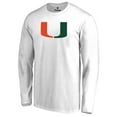 thumbnail image 2 of Men's White Miami Hurricanes Primary Logo Long Sleeve T-Shirt, 2 of 3