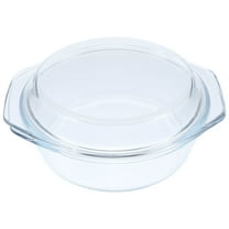 Monyance Covered Glass Casserole Dish Glass Casserole with Lid Covered Glass Casserole Dish with Handles Microwave Safe Glass Bowl(7.09X6.3X2.36Inches)
