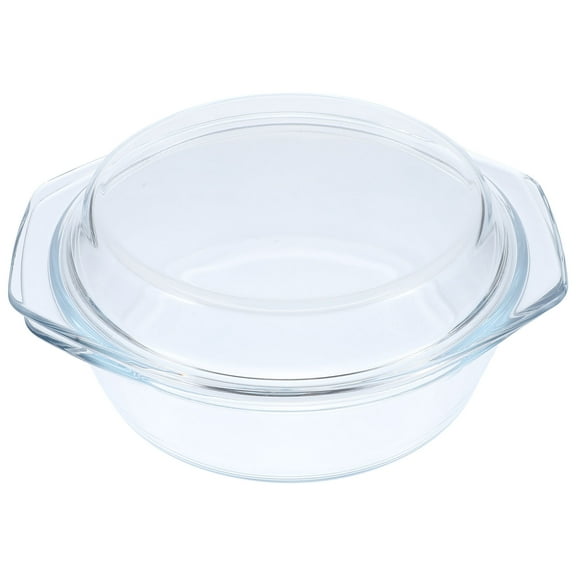 BESTONZON Glass Casserole with Lid Covered Glass Casserole Dish with Handles Microwave Safe Glass Bowl