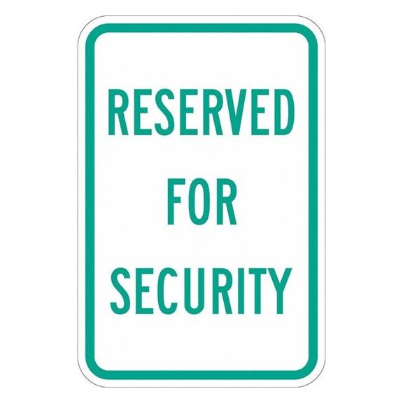 Lyle Security Parking Sign,18" x 12, T1-1185-EG_12x18 T1-1185-EG_12x18