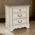 thumbnail image 6 of BenJara Beny 27 Inch Nightstand with 3 Drawers, Black Handles, White Wood Finish, 6 of 6
