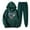 Green, variant on successthop 2 Pieces Lounge Set Women Fleece Long Sleeve Hoodie with Pocket and Joggers Heart Fall Drawstring Sportwear