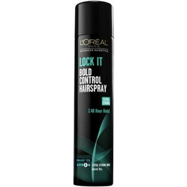 L'Oreal Paris Advanced Hairspray Lock It Control Hairspray, Extra Strength,Unisex, 8.25 fl oz