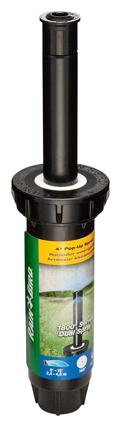 360° Full Circle... Details about   Rain Bird 1804FDS Professional Dual Spray Pop-Up Sprinkler 