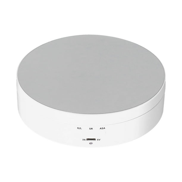 Soporte De Exhibición Giratorio, ángulo Ajustable De 138 Mm ABS Placa Giratoria Eléctrica Alimentada Por USB 3 Velocidades Ajustable Con Panel De Espejo Para Exhibición En El