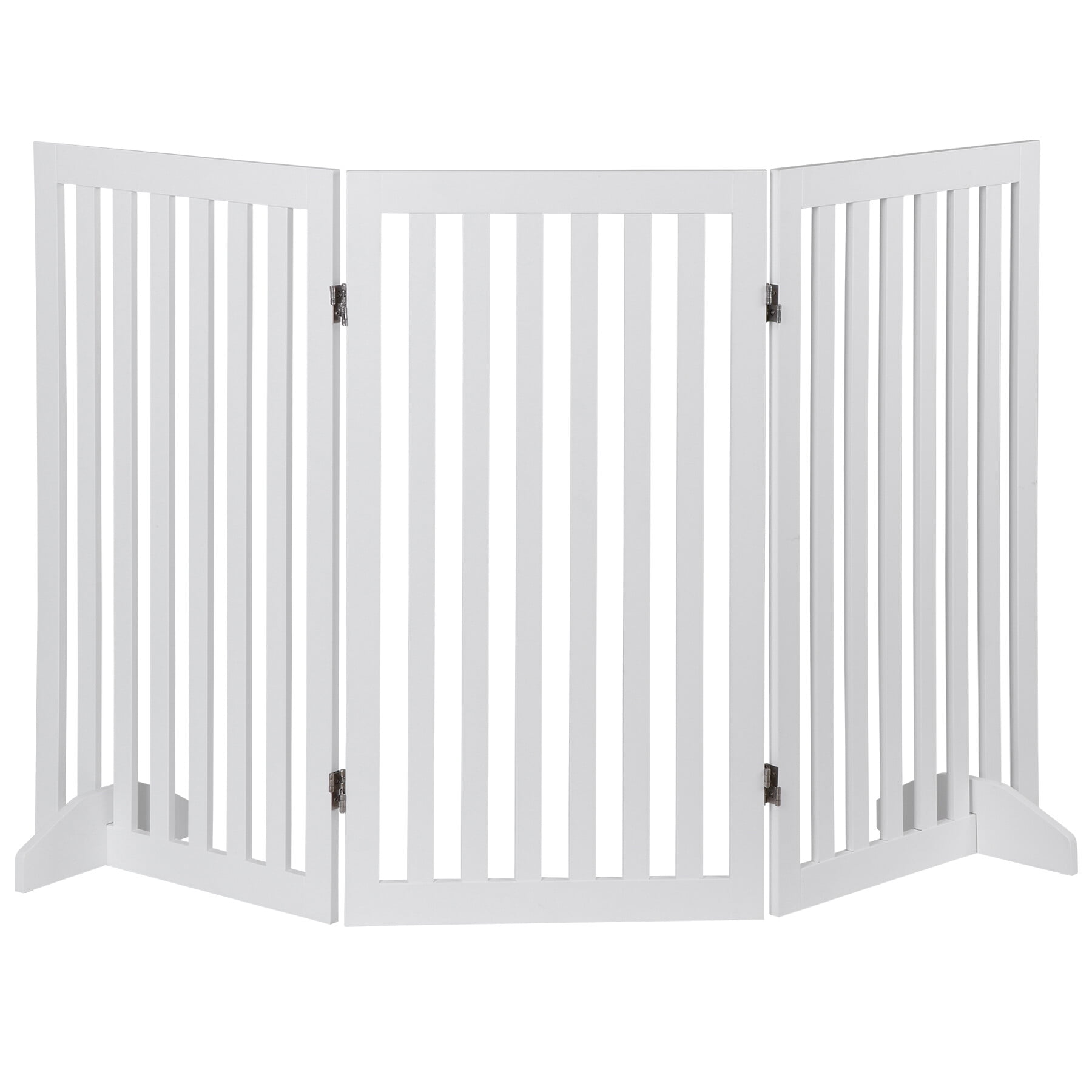 ZENSTYLE 36 Inch Foldable Pet Fence Home Entryway Doorway Indoor Dog Fence Pet Gate 3 Panels White