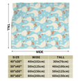 thumbnail image 3 of Kll Fleece Blanket Plush Throw Blanket White Geese And Flower,Soft Fuzzy Cozy Flannel Blanket For Couch Sofa Bed.(50"X40"), 3 of 9