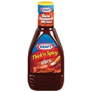 Kraft Thick 'n Spicy Honey Barbecue Sauce, 18 oz (4 Pack)
