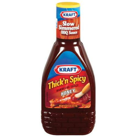 Kraft Thick 'n Spicy Honey Barbecue Sauce, 18 oz (4 Pack)