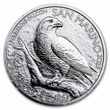 2025 San Marino 1 oz Silver Peregrine Falcon BU