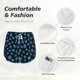 thumbnail image 4 of Balery Blue Octopus Pantalones cortos deportivos para mujer con forro y dos bolsillos, elásticos, para entrenamiento, gimnasio, yoga-Large, 4 of 7